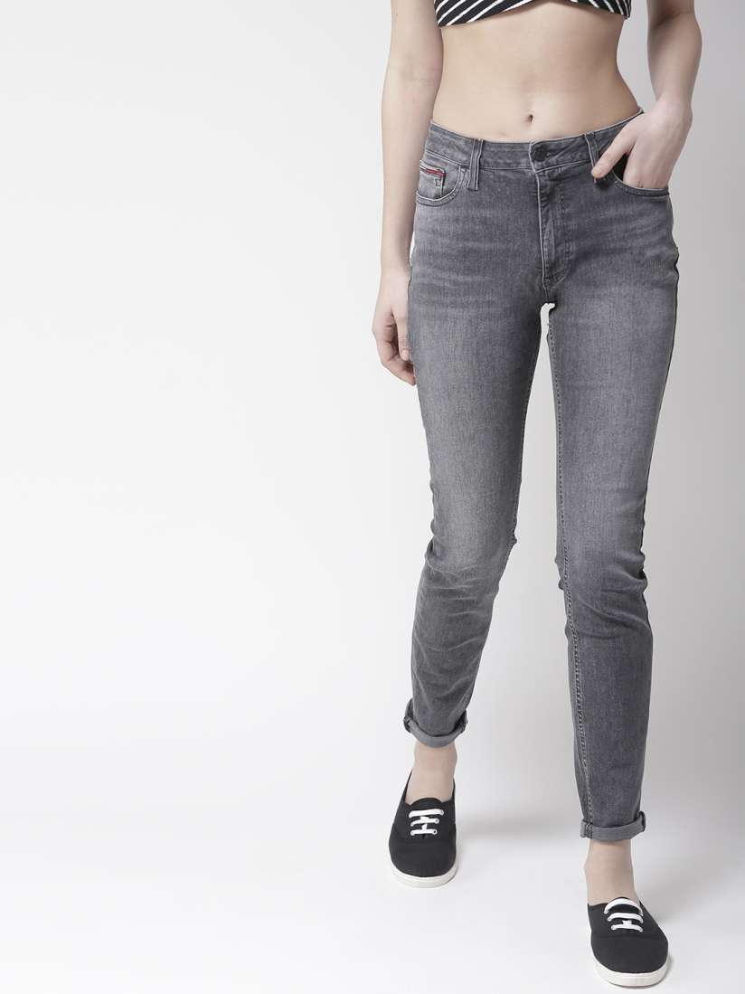 Buy Tommy Hilfiger Women Grey Santana Skinny Fit High Rise Clean Look Stretchable Jeans Jeans for Women 7323380 Myntra