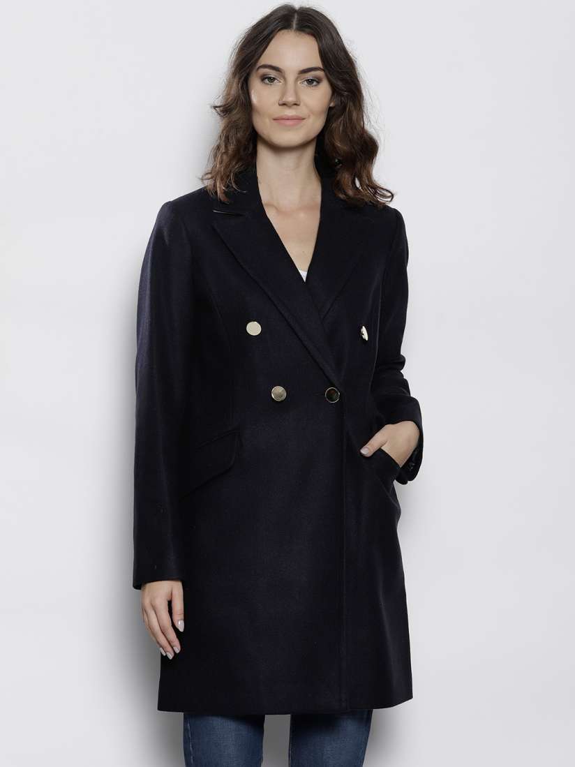 Dorothy perkins navy coat best sale