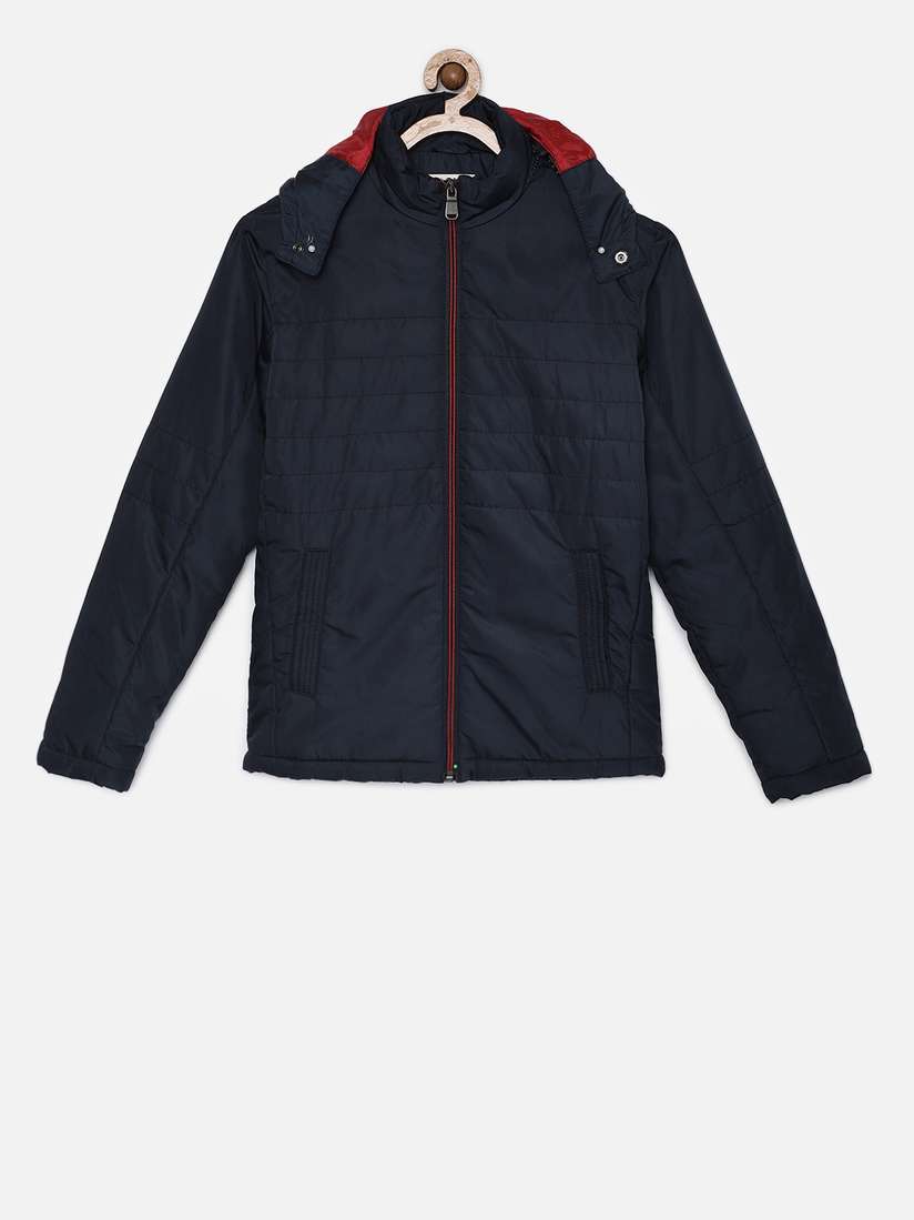 Navy Octave Jeans Jacket Buy Octave Boys Navy Blue Solid Padded