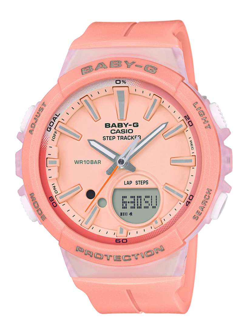 Buy CASIO Baby G Women Peach Dial Athleisure Series Watch BGS 100 4ADR BX096 Watches for Women 7331791 Myntra