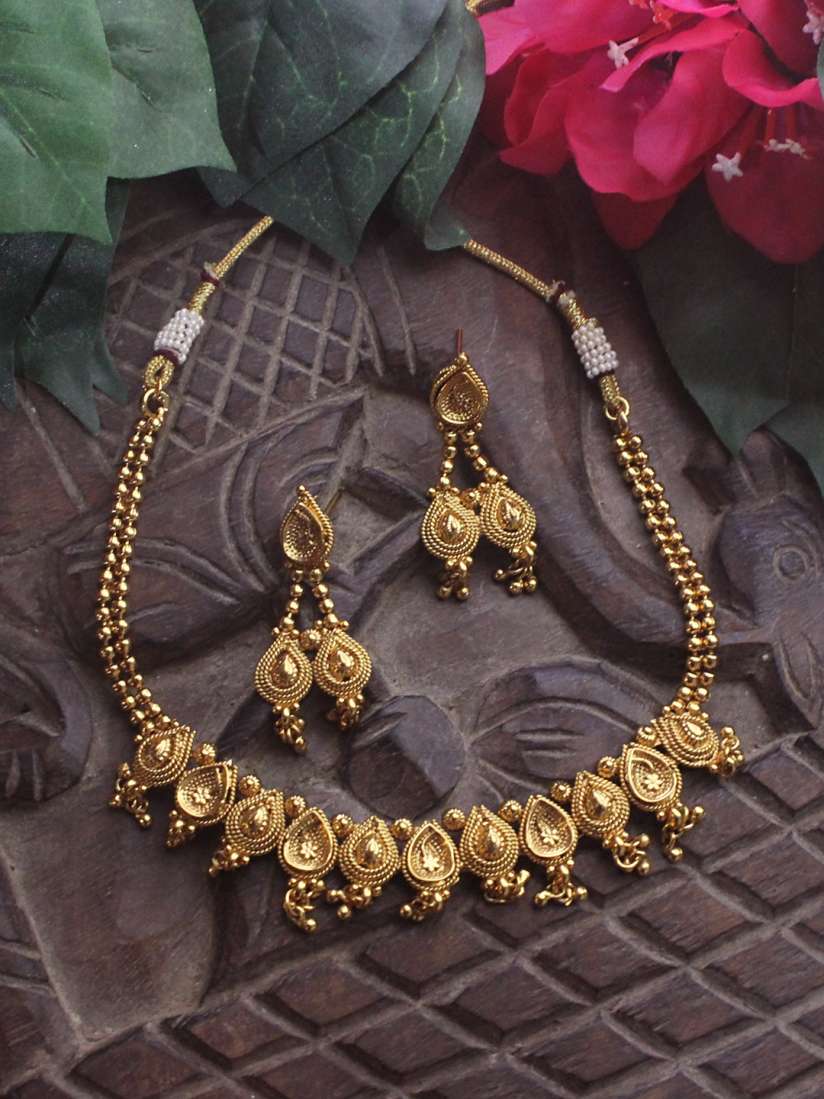 Buy Sia Art Jewellery Gold Toned Copper Plated Jewellery Set Jewellery Set for Women 7332222 Myntra