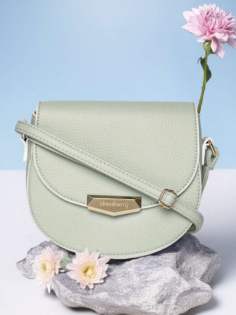 Buy DressBerry Mint Green Solid Sling Bag Handbags for Women 7333710 Myntra