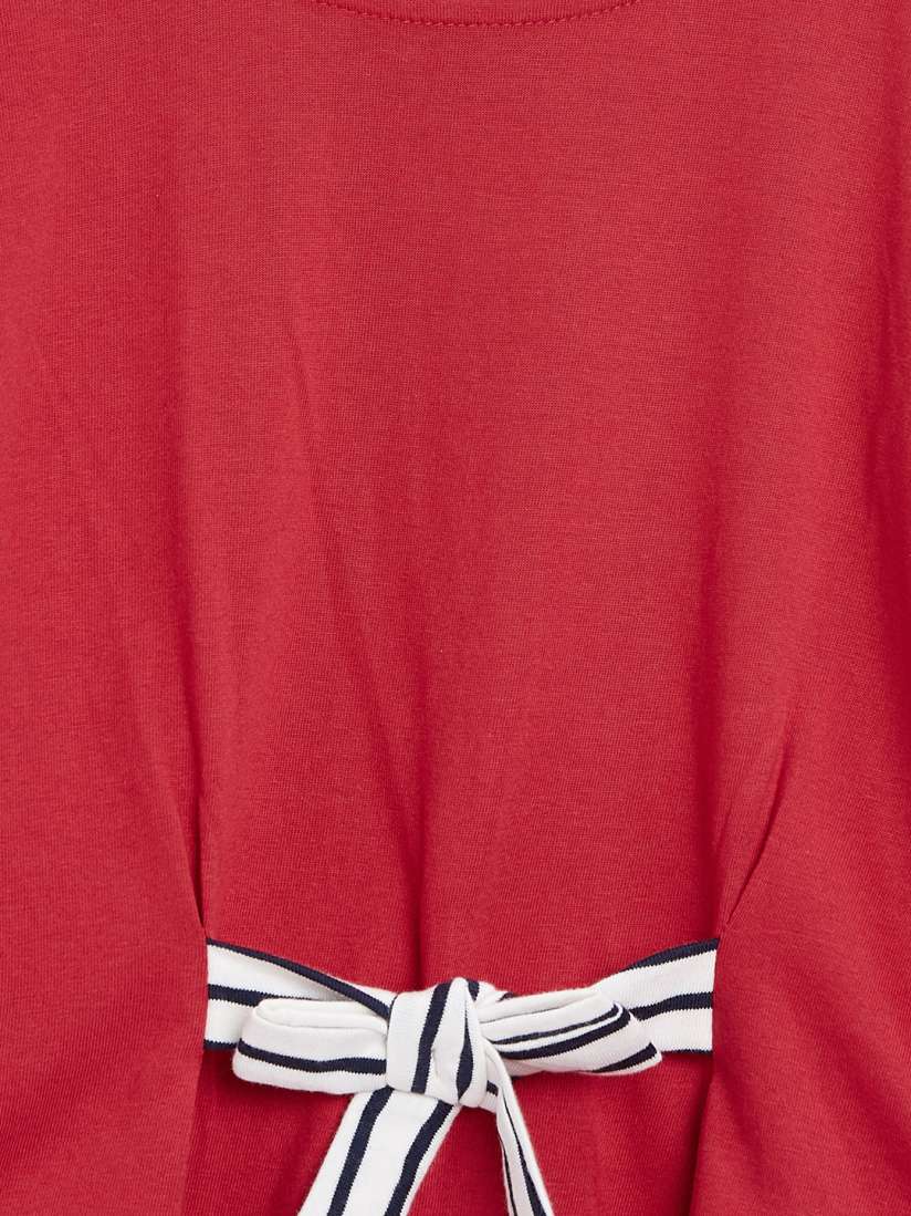 Buy United Colors of Benetton Girls Red Solid Pure Cotton Top Tops for Girls 7335576 Myntra