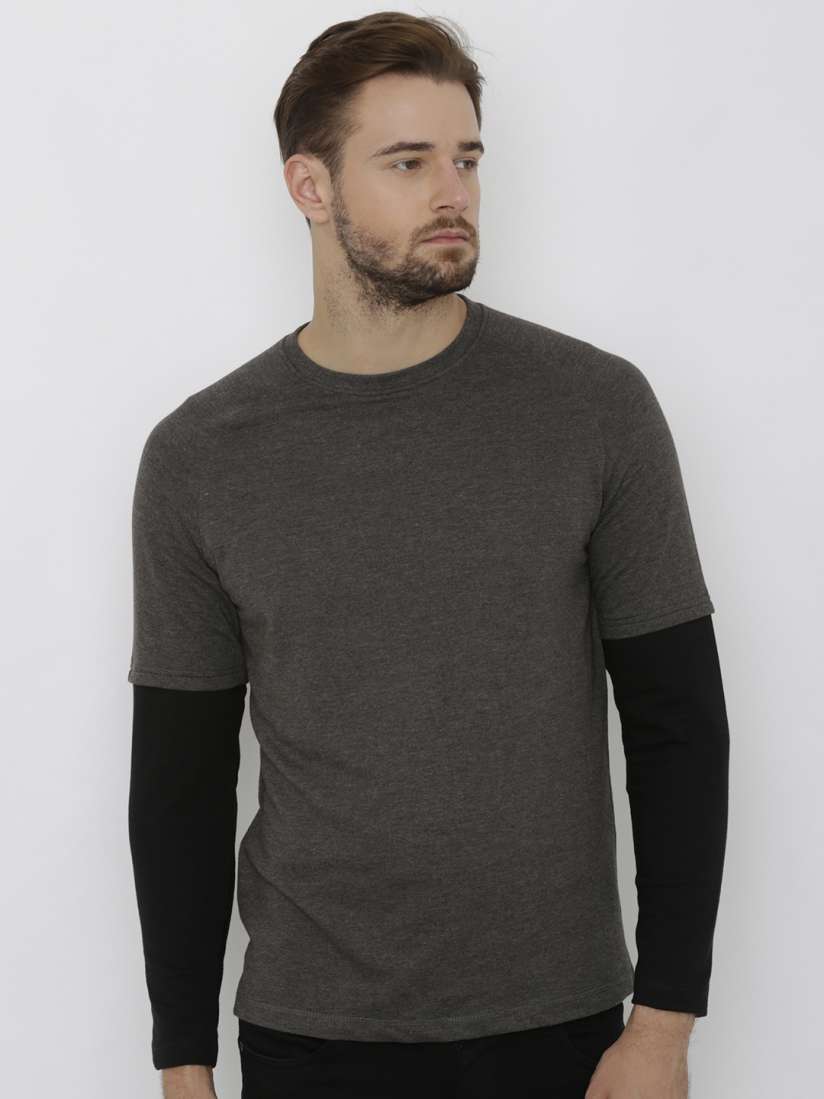 Buy DEEZENO Men Grey Colourblocked Sweatshirt Sweatshirts for Men 7337202 Myntra