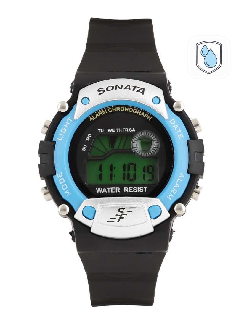 Sonata black dial digital watch deals