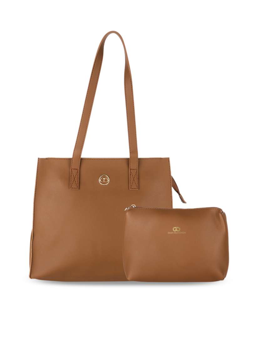 Buy GIO COLLECTION Tan Solid Shoulder Bag Handbags for Women 7340745 Myntra