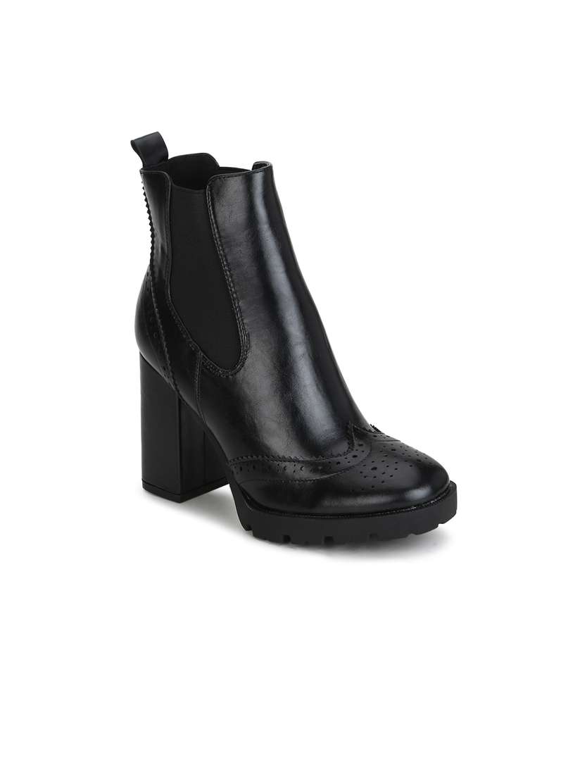 Truffle Collection Black Chunky Chelsea Boots Womens Buy Truffle