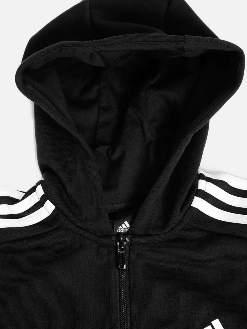 Buy ADIDAS Girls Black 3S FZ Hooded Sweatshirt Sweatshirts for Girls 7343230 Myntra