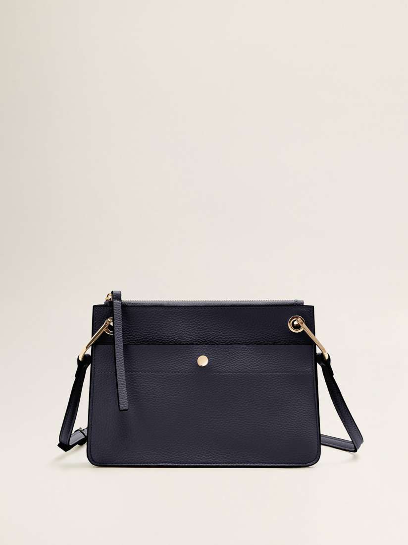 Mango blue solid sling bag 2025