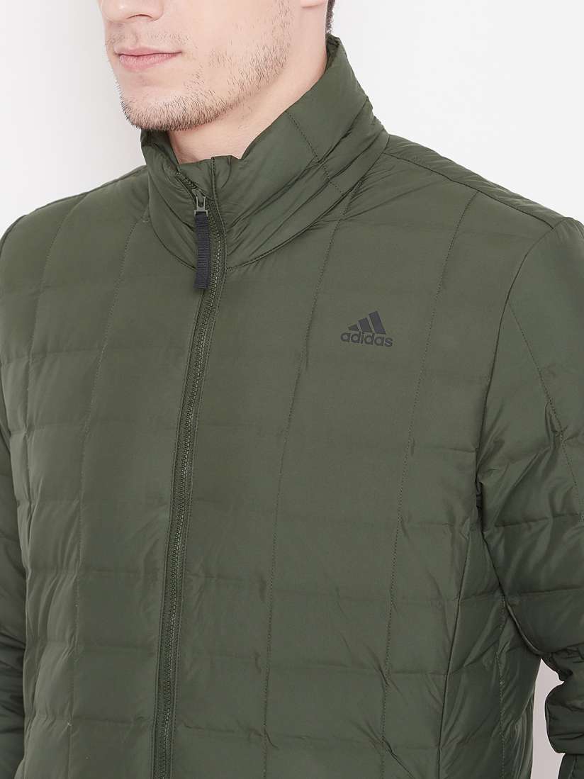 Buy ADIDAS Men Olive Green VARILITE Grid Outdoor Quilted Jacket Jackets for Men 7371547 Myntra