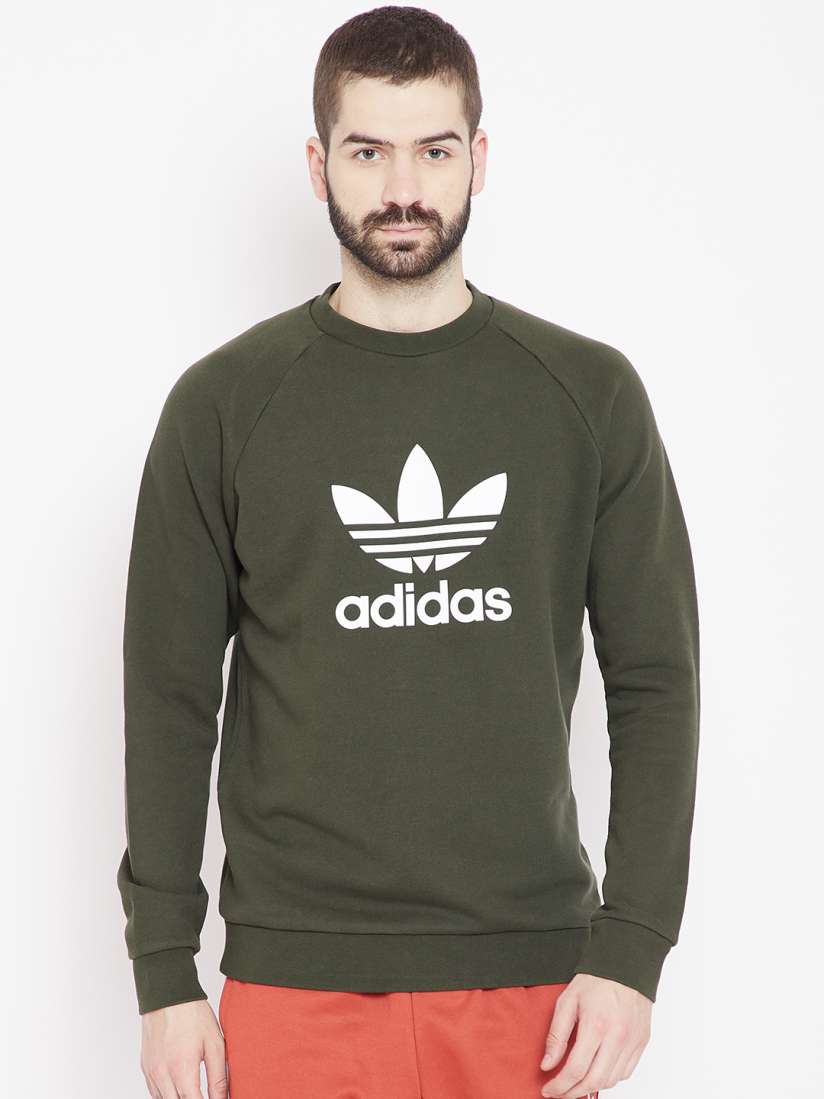 Adidas olive sweatshirt online