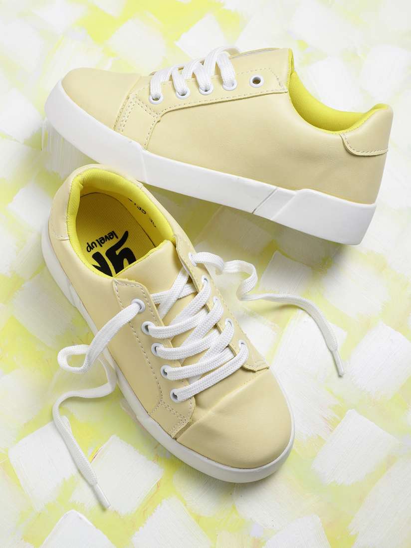 Buy YK Girls Yellow Sneakers Casual Shoes for Girls 7373018 Myntra