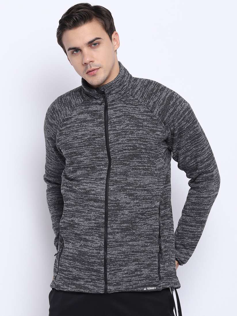 Adidas knit fleece jacket hot sale