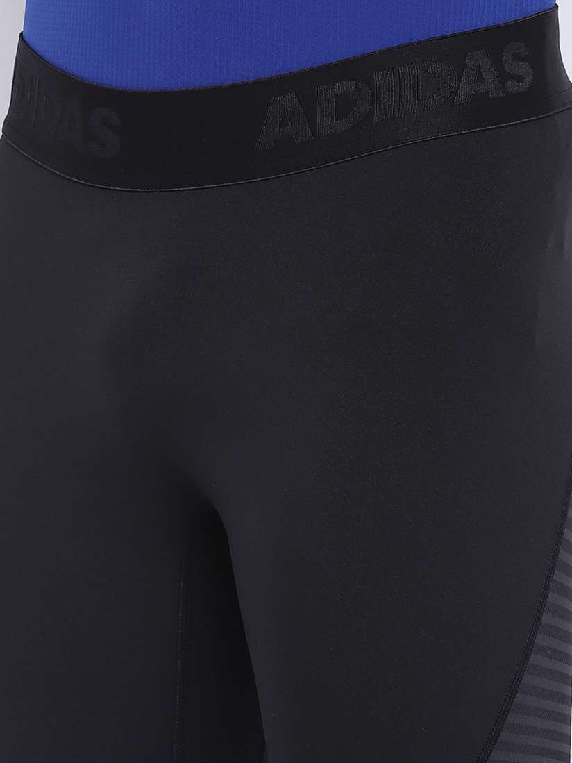 Buy ADIDAS Men Black Grey Striped Alphaskin Sport Climawarm Tights Tights for Men 7401168 Myntra