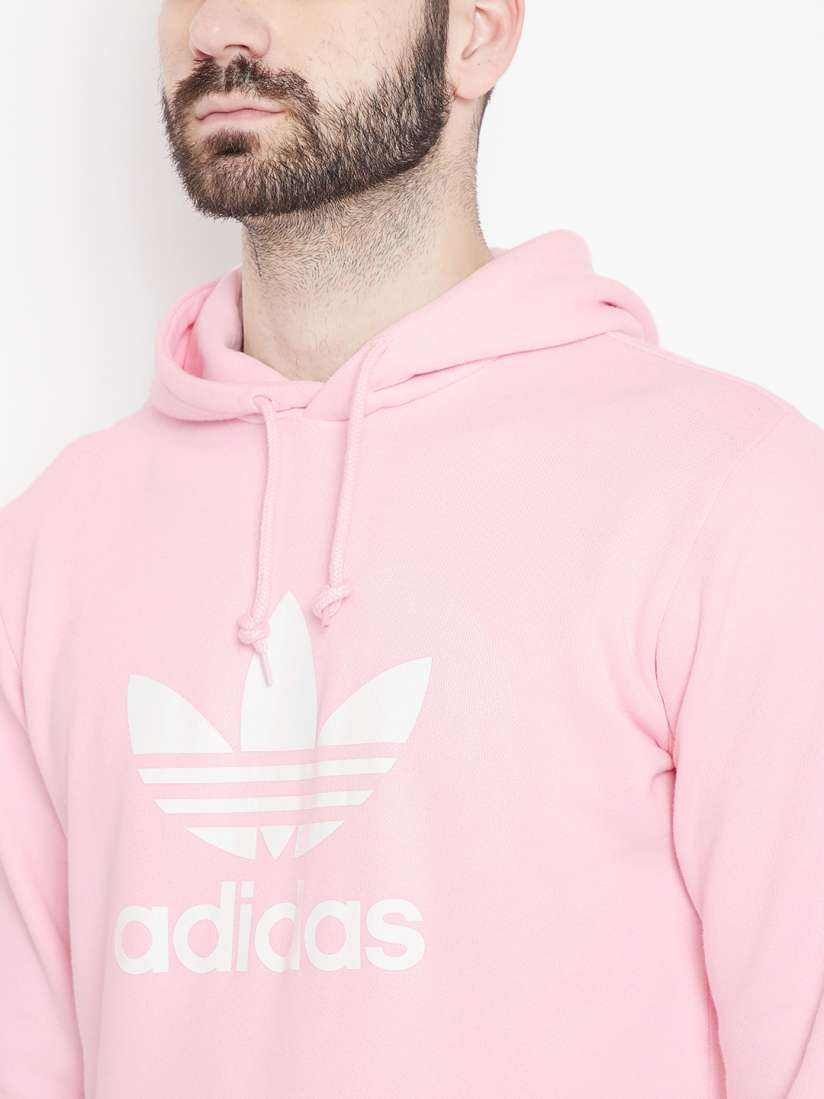 Buy ADIDAS Originals Pink Printed Trefoil Hooded Sweatshirt Sweatshirts for Men 7401204 Myntra
