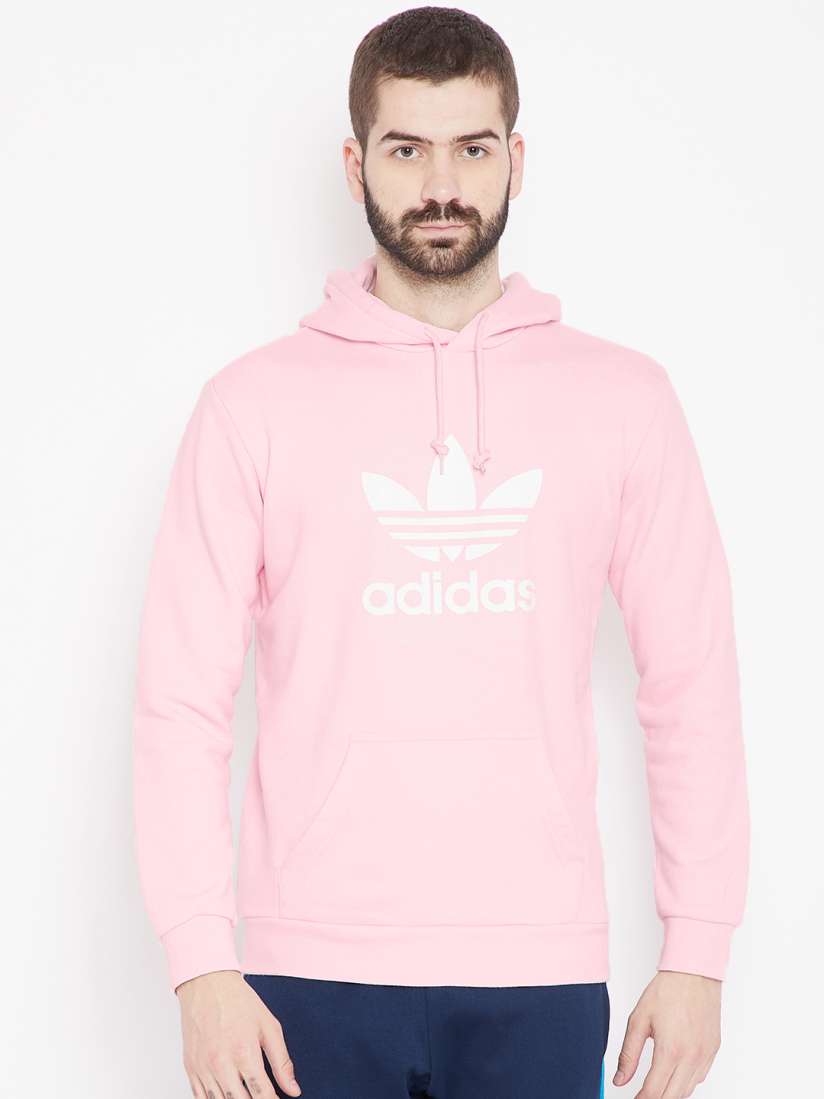 Buy ADIDAS Originals Pink Printed Trefoil Hooded Sweatshirt Sweatshirts for Men 7401204 Myntra
