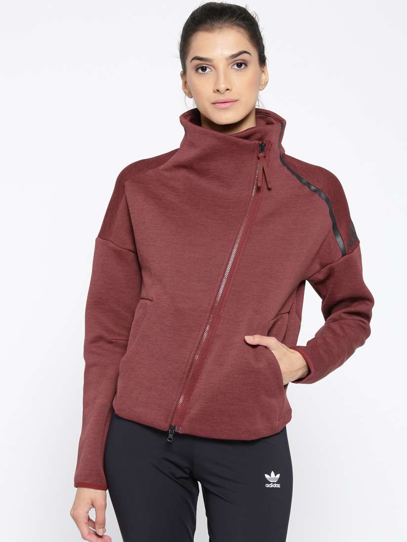 Buy ADIDAS Women Maroon Solid ZNE Heartracer Jacket Jackets for Women 7401242 Myntra