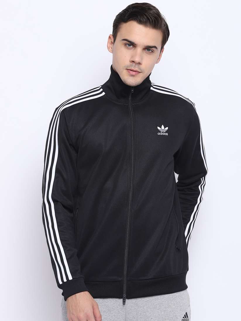 Buy Adidas Originals Men Black Beckenbauer Solid Sporty Jacket Jackets for Men 7401352 Myntra