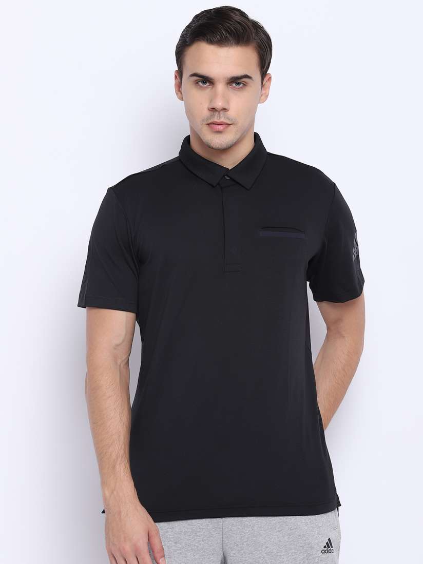Buy ADIDAS Men Black Barricade Pocket Polo Solid Tennis T shirt Tshirts for Men 7401379 Myntra