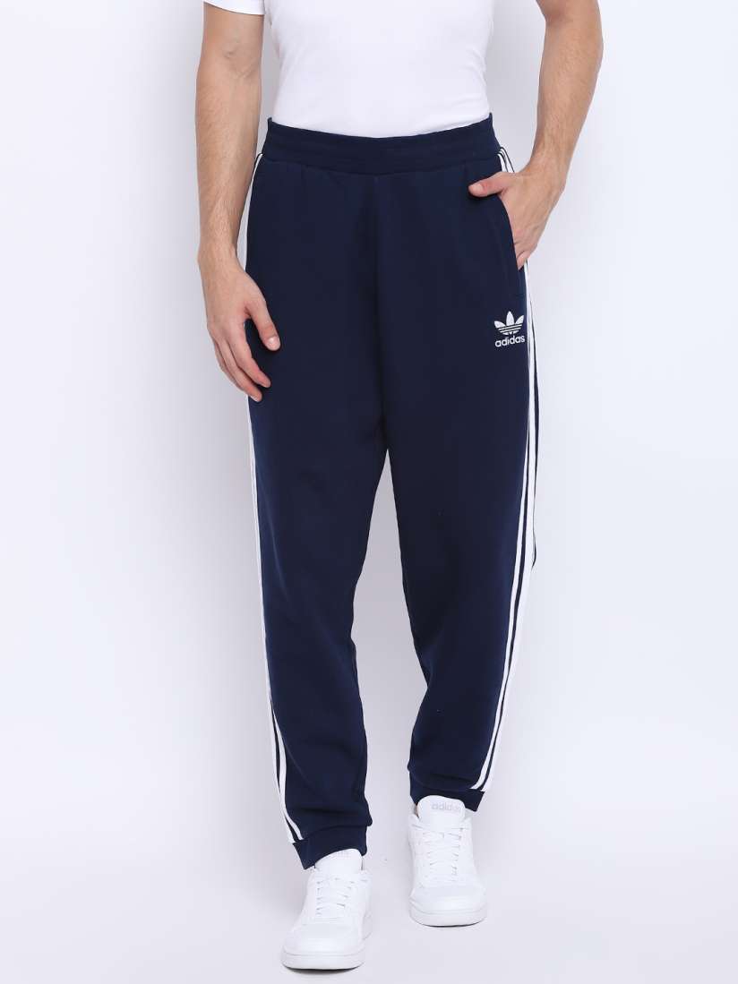 Buy ADIDAS Originals Men Navy Blue 3 Striped Solid Joggers Track Pants for Men 7402761 Myntra