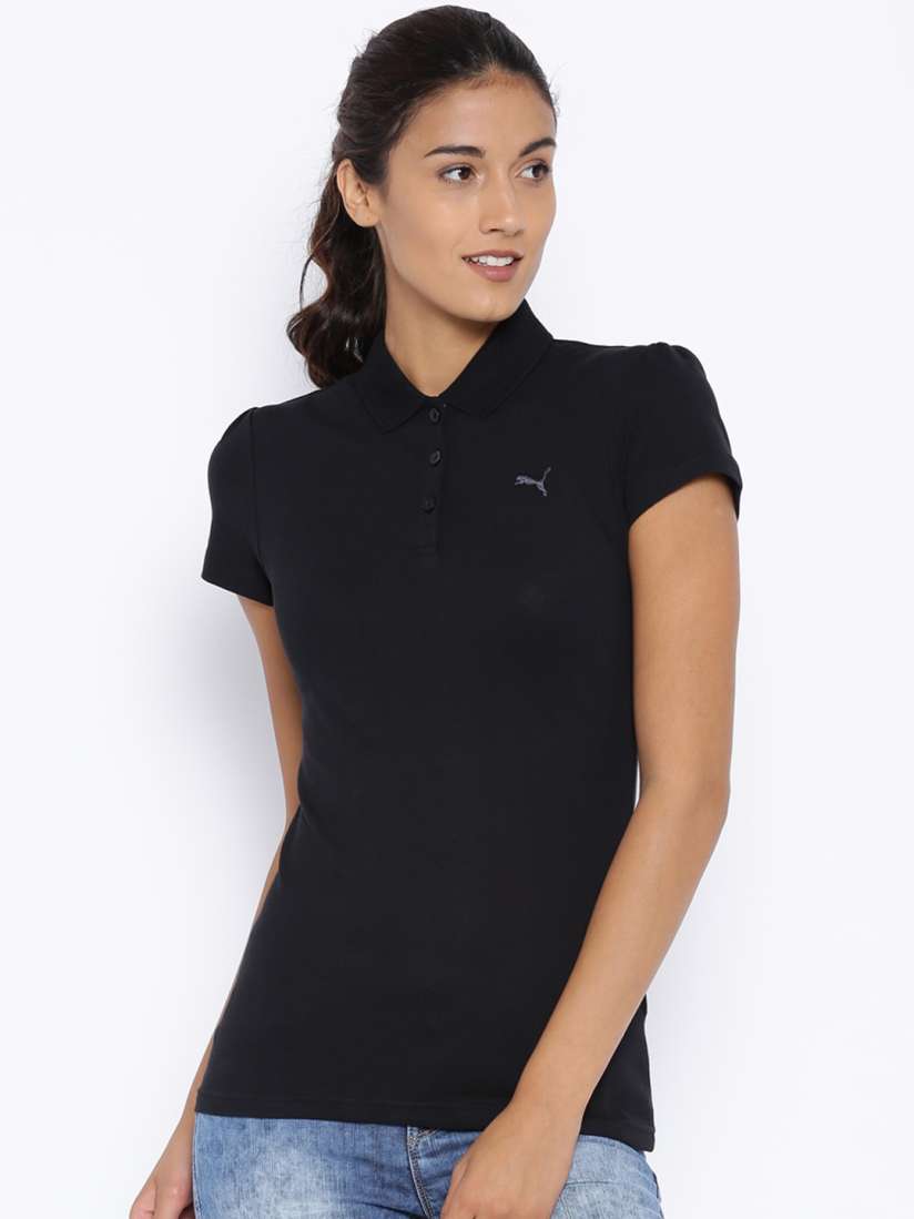 Buy PUMA Black DryCELL Polo T shirt Tshirts for Women 740320 Myntra