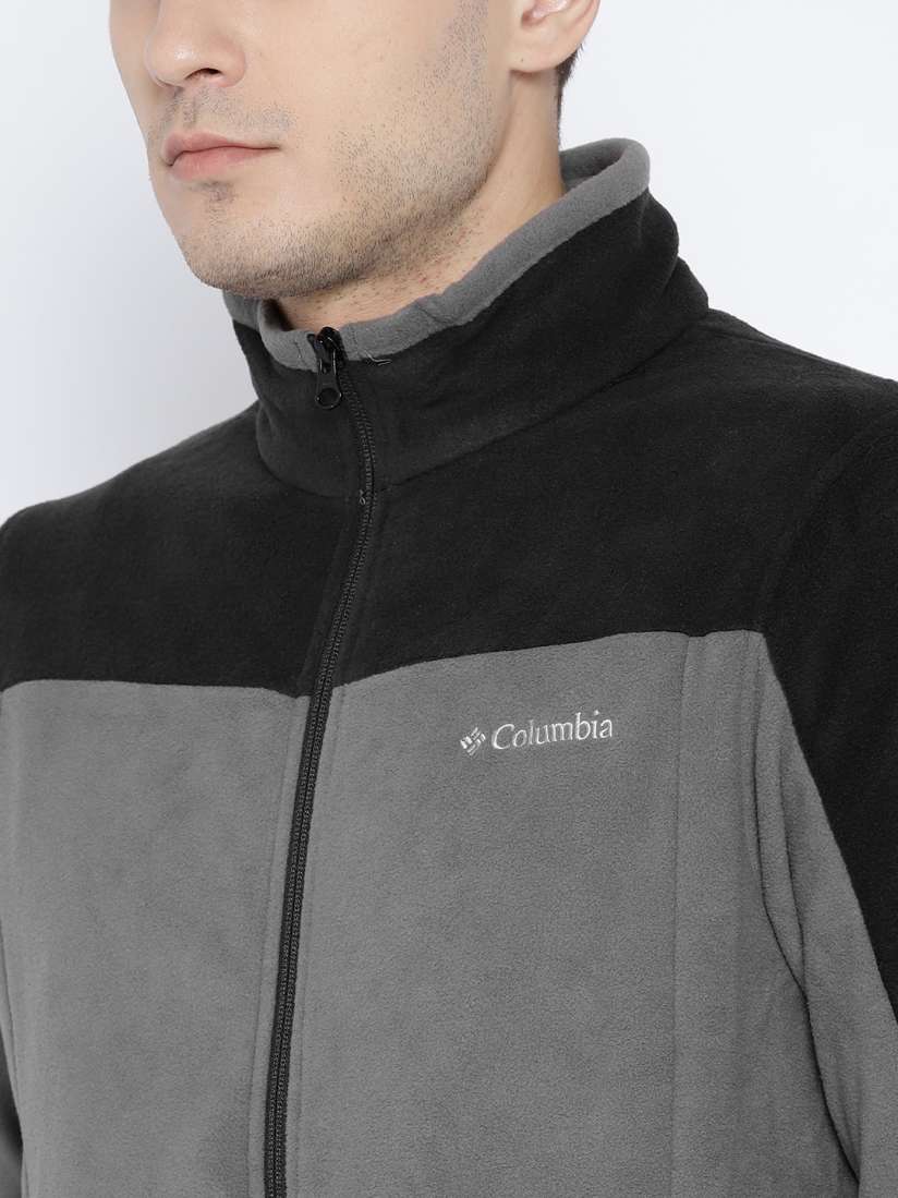 Buy Columbia Men Grey Black Colourblocked Western Ridge Full Zip Sporty Jacket Jackets for Men 7404228 Myntra