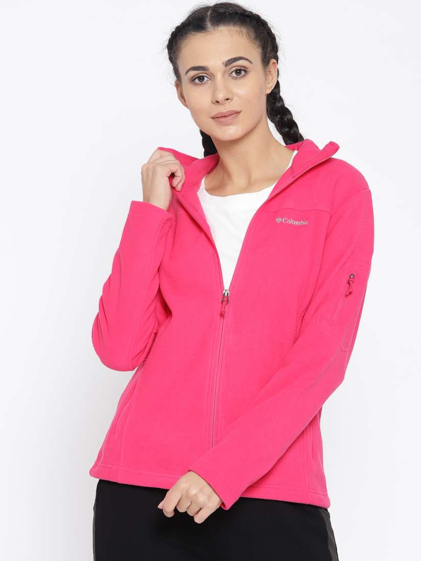 Buy Columbia Pink Fast Trek II Full Zip Fleece Sporty Jacket Jackets for Women 7404257 Myntra