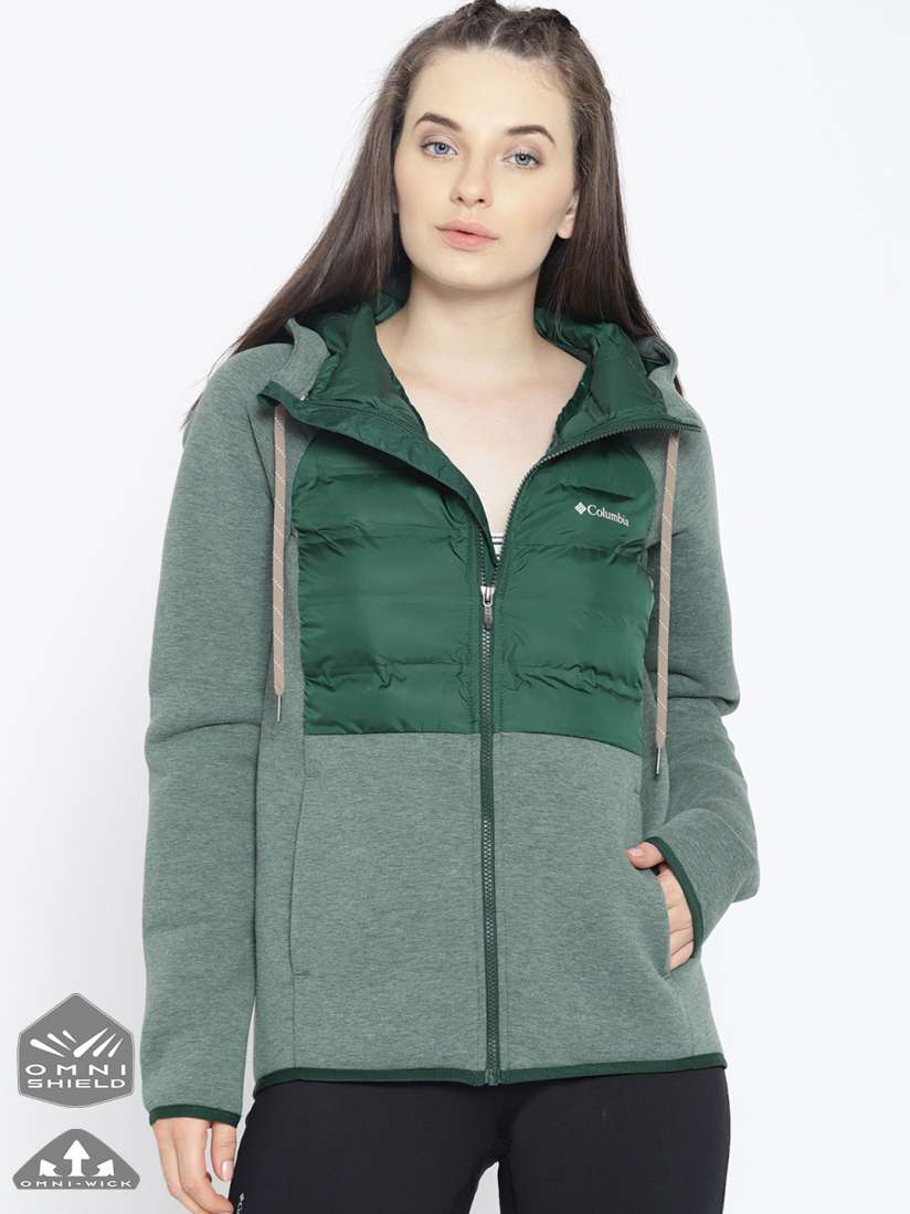 Buy Columbia Women Green Northern Comfort Hybrid Hooded Trail Jacket Jackets for Women 7404261 Myntra
