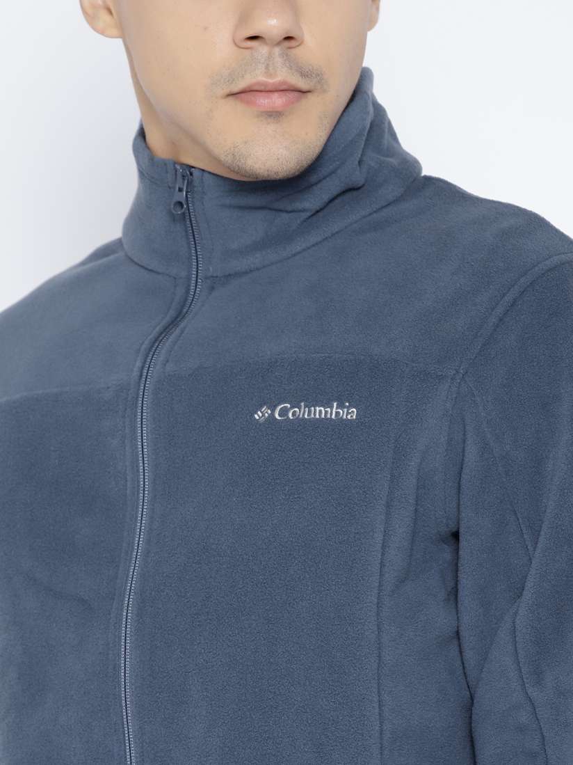 Buy Columbia Men Blue Solid Western Ridge Fleece Winter Outdoor Casual Jacket Jackets for Men 7404269 Myntra