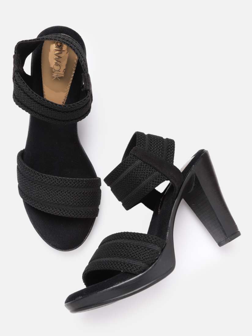 Buy Catwalk Women Black Woven Design Platform Heels Heels for Women 7410339 Myntra