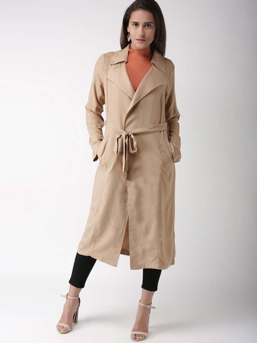 Buy FOREVER 21 Women Solid Trench Coat with Belt Coats for Women 7410501 Myntra