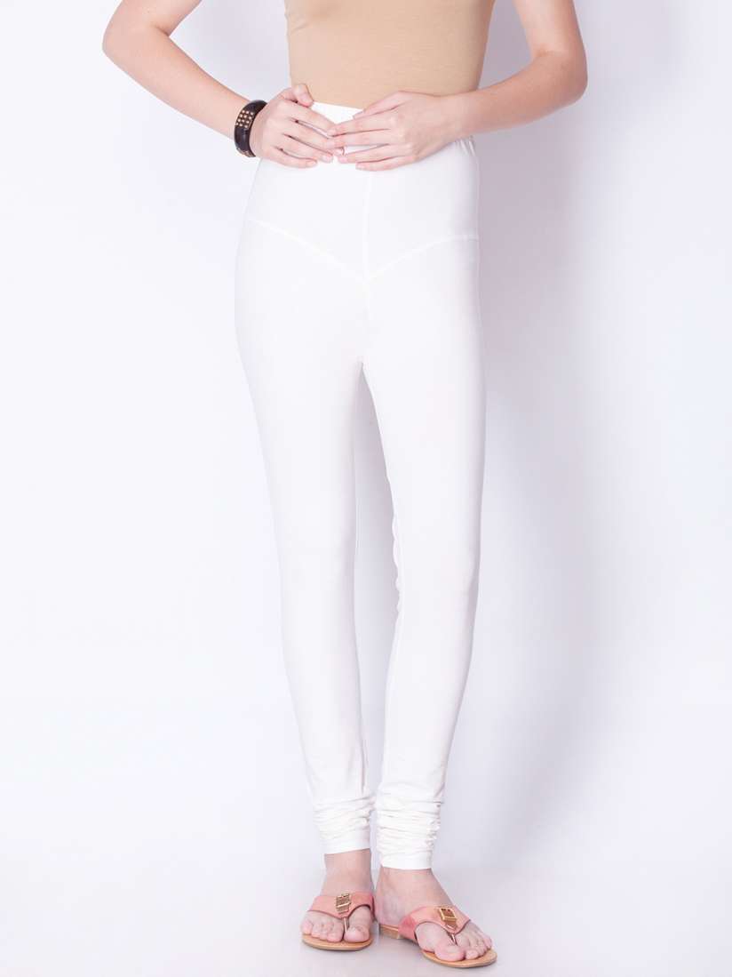 Buy Dollar Missy Women White Solid Churidar Leggings Leggings for Women 7416716 Myntra