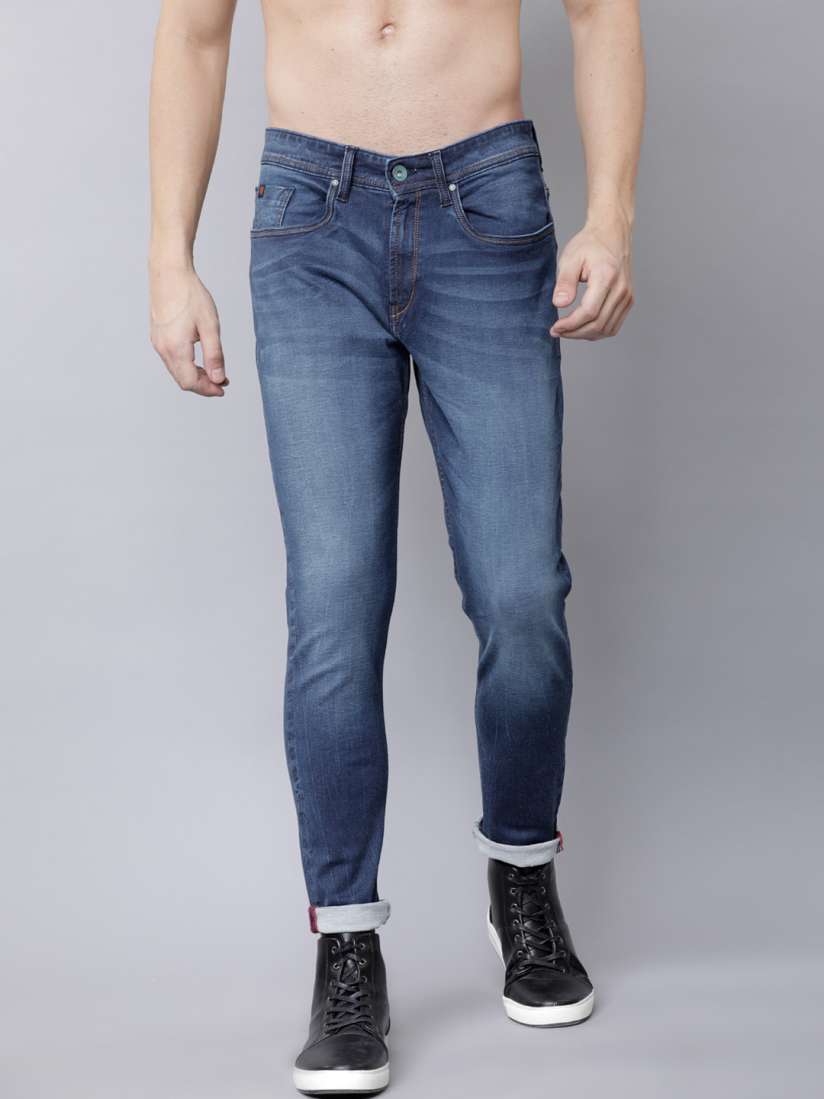 Buy LOCOMOTIVE Men Blue Tapered Fit Mid Rise Clean Look Stretchable Jeans Jeans for Men 7418571 Myntra