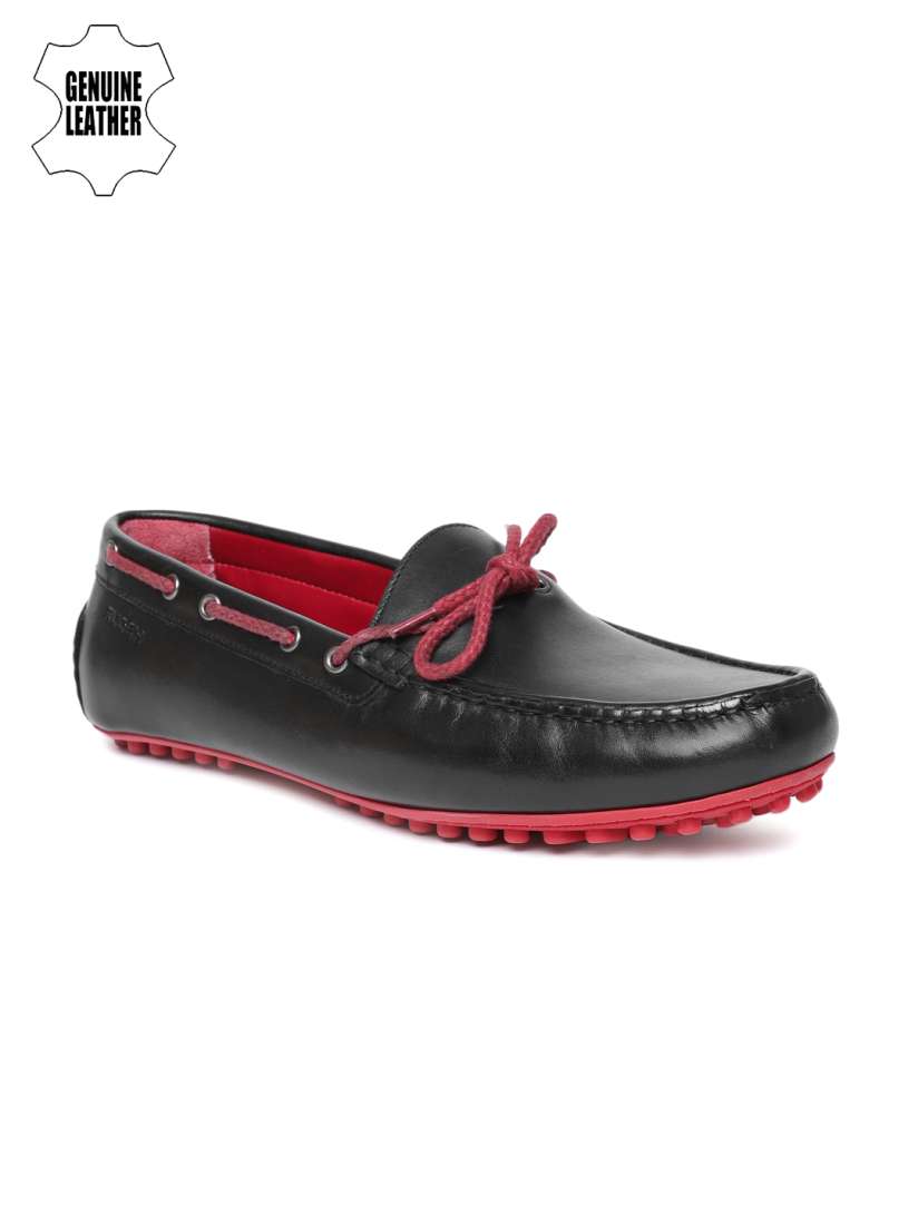 Buy Ruosh Men Black Leather Boat Shoes Casual Shoes for Men 7419570 Myntra