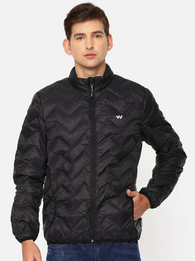 Buy Wildcraft Men Black Solid Padded Down Bonded 18 Jacket Jackets for Men 7422246 Myntra