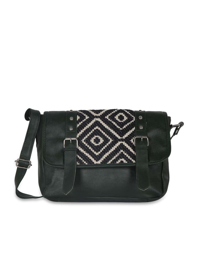 Buy Kanvas Katha Olive Green Woven Design Sling Bag Handbags for Women 7426507 Myntra