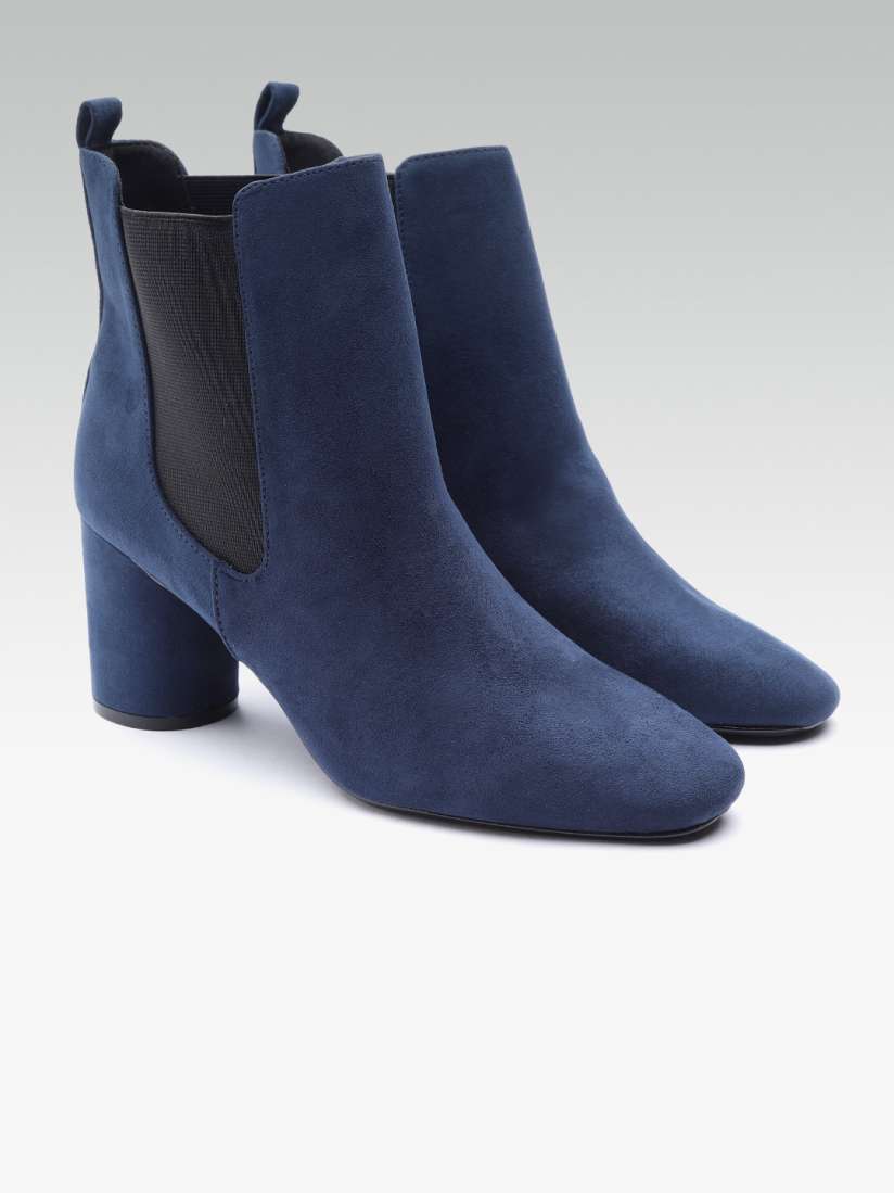 Buy DOROTHY PERKINS Women Navy Blue Solid Heeled Boots Boots for Women 7434984 Myntra
