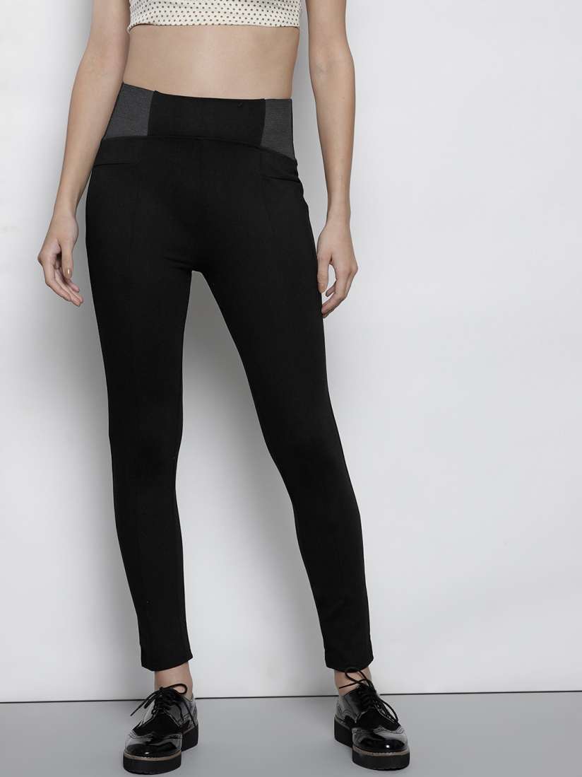 Buy DOROTHY PERKINS Women Black Solid Skinny Fit Treggings Jeggings for Women 7435033 Myntra