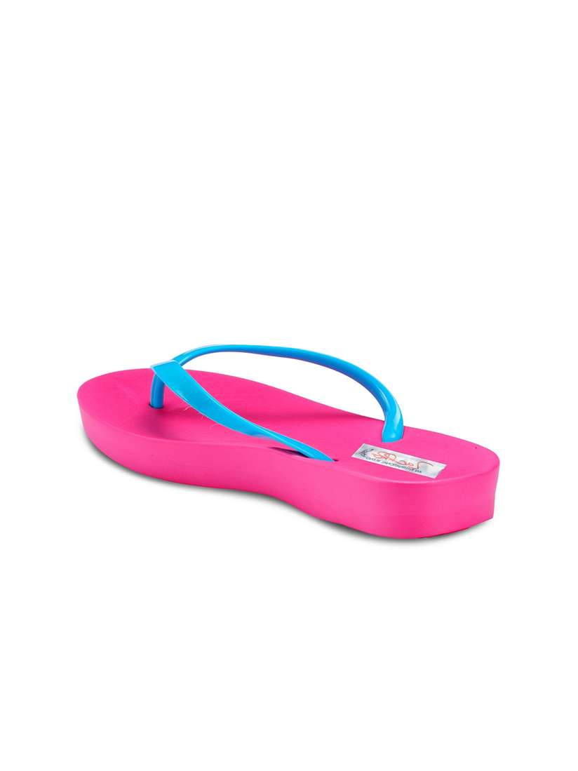 Zachho Flip Flops Zachho Women Pink Blue Solid Thong Flip-Flops
