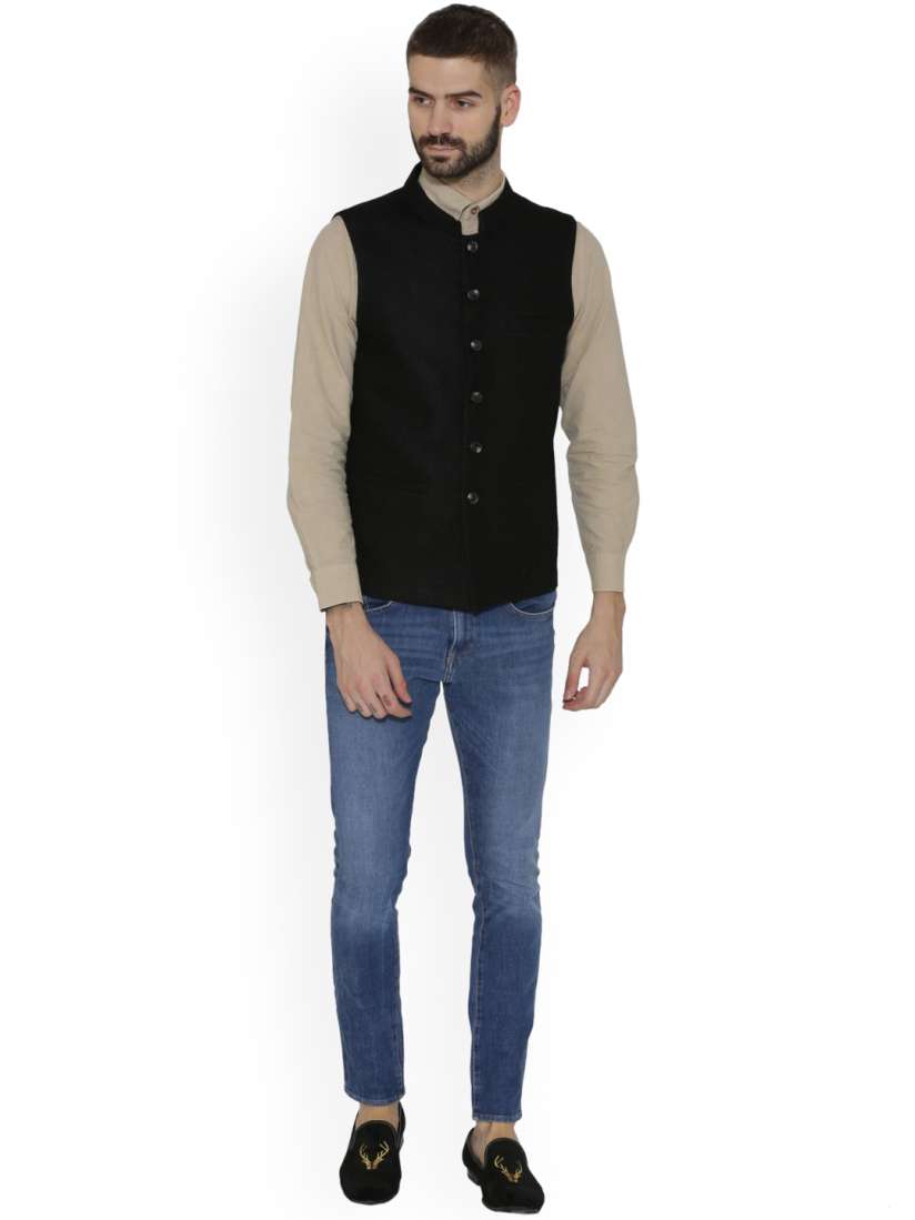 Nehru coat with jeans on sale