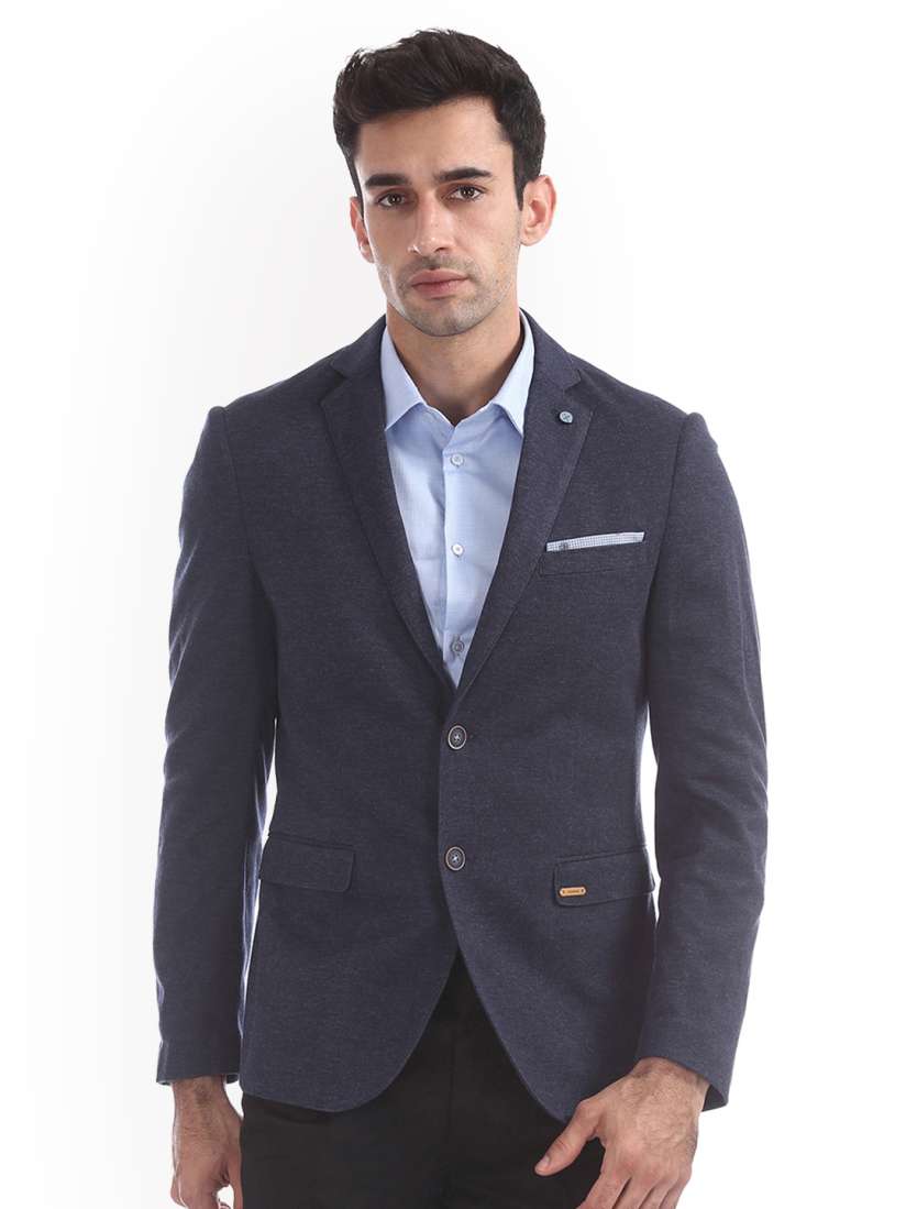 Buy Arrow Sport Men Navy Blue Slim Fit Single Breasted Blazer Blazers for Men 7473008 Myntra