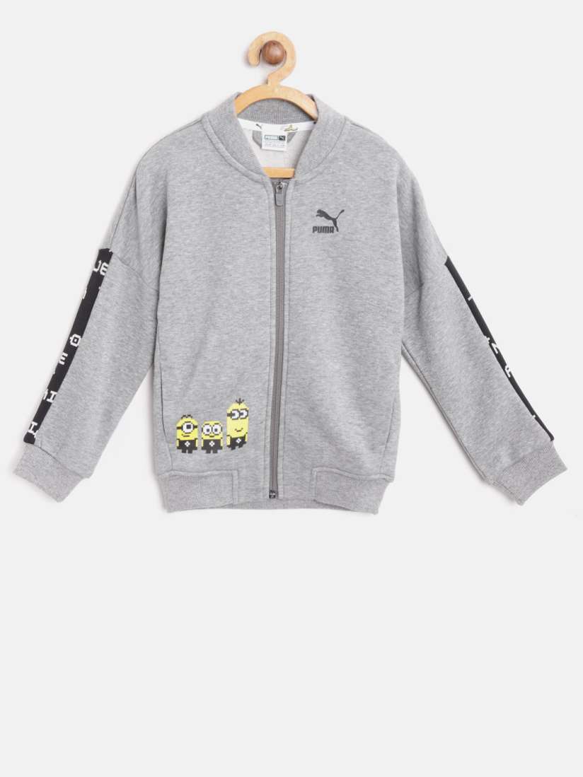 Buy Puma Boys Grey Melange Solid Minions Sweatshirt Sweatshirts for Boys 7473529 Myntra