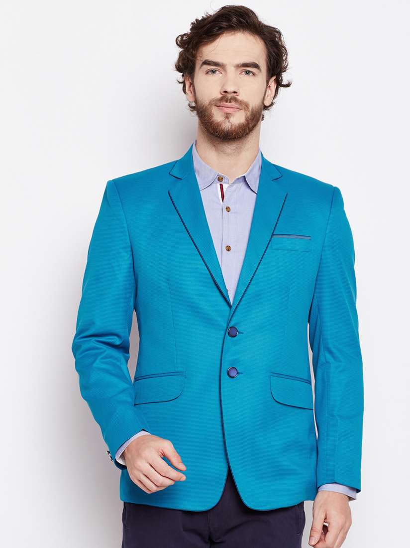 Turquoise blue coat top