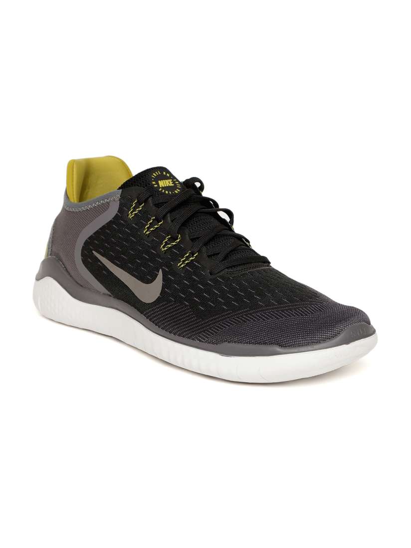 Buy Nike Men Black Grey Solid FREE RN 2018 Running Shoes Sports Shoes for Men 7487620 Myntra