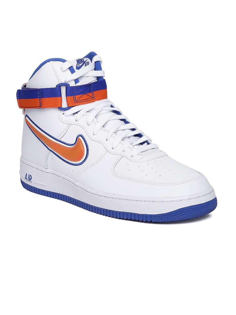 Buy Nike Men White Orange Air Force 1 High 07 LV8 Mid Top Leather Sneakers Casual Shoes for Men 7487749 Myntra