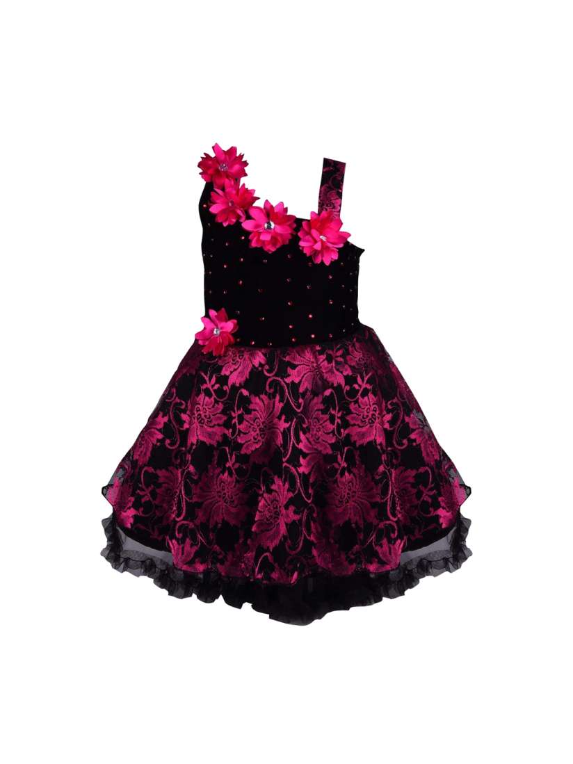 Buy Wish Karo Girls Pink Embellished Fit and Flare Dress Dresses for Girls 7492074 Myntra