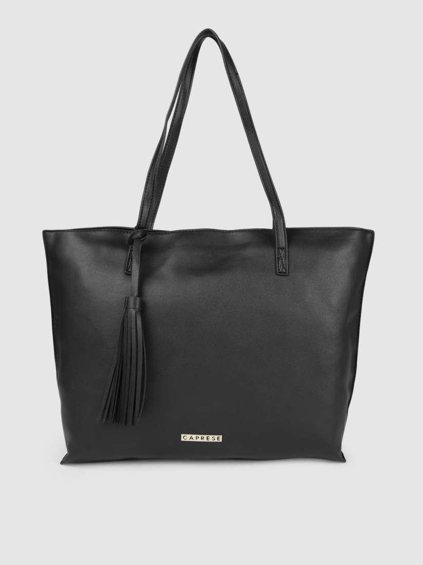 Buy Caprese Black Solid Shoulder Bag Handbags for Women 7492910 Myntra
