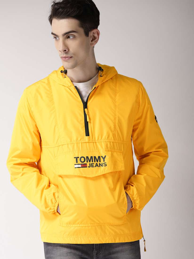 Mens yellow tommy hilfiger jacket clearance