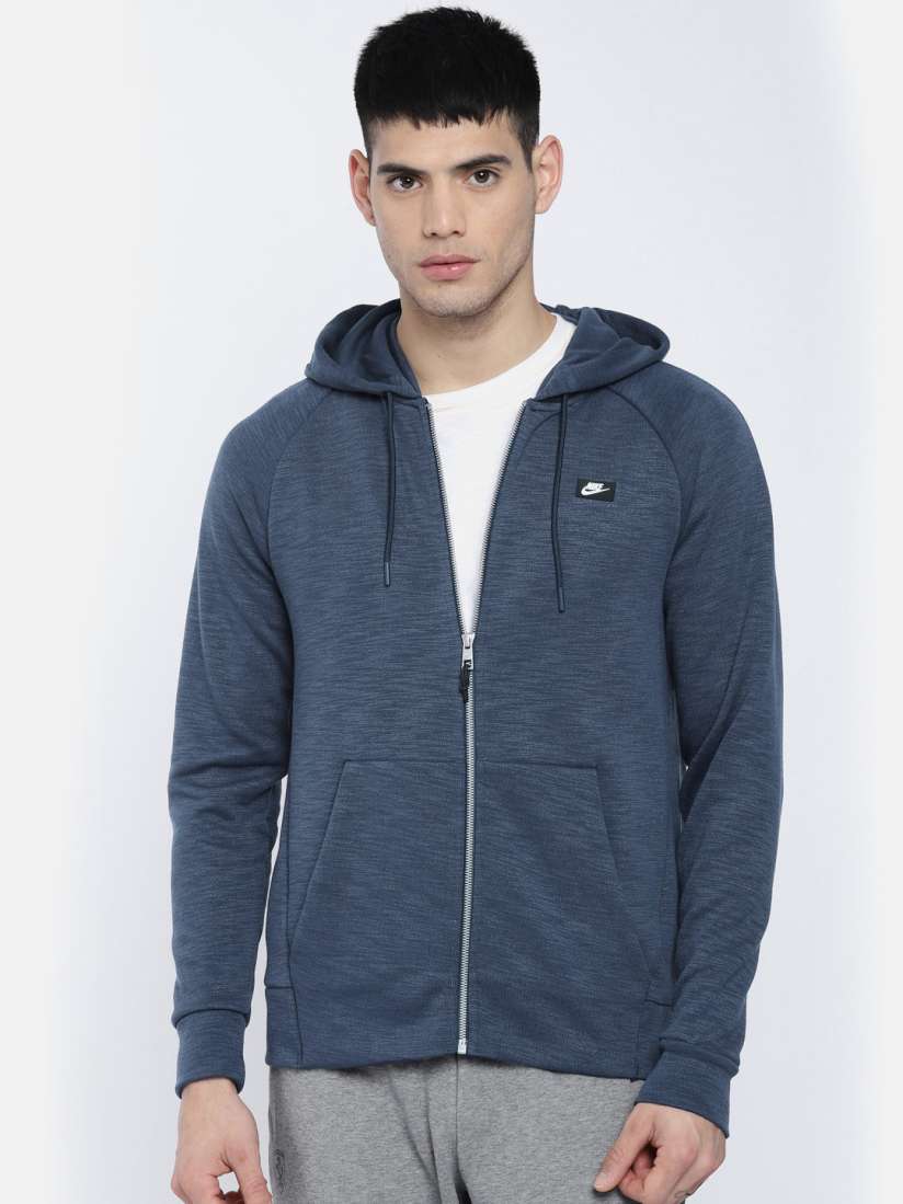 Buy Nike Men Blue AS M NSW OPTIC HOODIE FZ Sporty Jacket Jackets for Men 7500686 Myntra