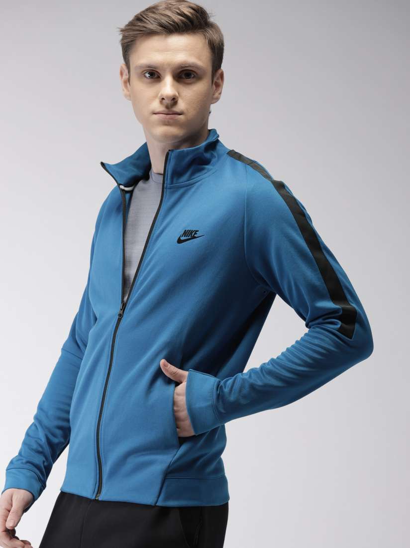 Buy Nike Men Blue Standard Fit AS M NSW N98 PK TRIBUTE Sporty Jacket Jackets for Men 7500707 Myntra